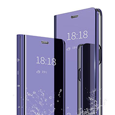 Handytasche Stand Schutzhülle Leder Rahmen Spiegel Tasche für Xiaomi Mi Max 3 Violett
