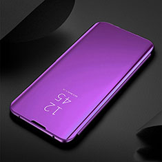 Handytasche Stand Schutzhülle Leder Rahmen Spiegel Tasche für Xiaomi Redmi Note 8 (2021) Pink
