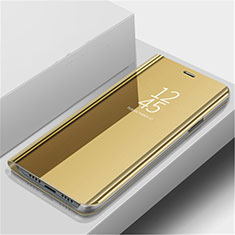 Handytasche Stand Schutzhülle Leder Rahmen Spiegel Tasche L02 für Huawei Nova 5 Pro Gold