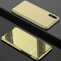 Handytasche Stand Schutzhülle Leder Rahmen Spiegel Tasche L02 für Huawei P20 Pro Gold