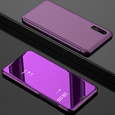 Handytasche Stand Schutzhülle Leder Rahmen Spiegel Tasche L02 für Huawei P20 Pro Violett