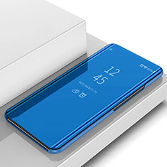 Handytasche Stand Schutzhülle Leder Rahmen Spiegel Tasche L02 für Samsung Galaxy S10 Plus Blau