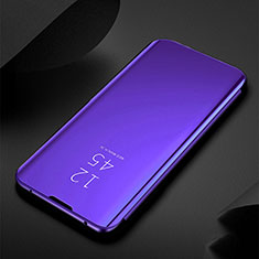 Handytasche Stand Schutzhülle Leder Rahmen Spiegel Tasche M03 für Samsung Galaxy S20 5G Violett