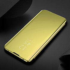 Handytasche Stand Schutzhülle Leder Rahmen Spiegel Tasche M03 für Samsung Galaxy S20 Ultra 5G Gold