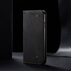 Handytasche Stand Schutzhülle Stoff B01S für Samsung Galaxy A13 5G Schwarz