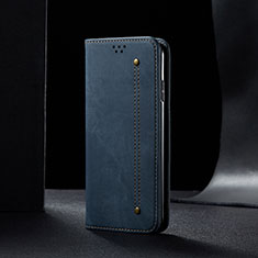 Handytasche Stand Schutzhülle Stoff B01S für Samsung Galaxy A33 5G Blau
