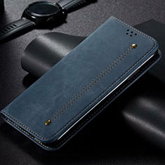 Handytasche Stand Schutzhülle Stoff für Xiaomi Mi Note 10 Lite Blau