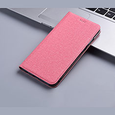 Handytasche Stand Schutzhülle Stoff H01 für Apple iPhone 13 Mini Rosa