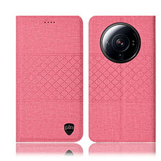 Handytasche Stand Schutzhülle Stoff H13P für Xiaomi Mi 12S Ultra 5G Rosa