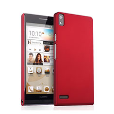 Hülle Kunststoff Schutzhülle Matt für Huawei Ascend P6 Rot