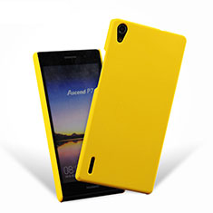 Hülle Kunststoff Schutzhülle Matt für Huawei Ascend P7 Gelb