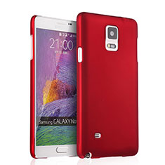 Hülle Kunststoff Schutzhülle Matt für Samsung Galaxy Note 4 Duos N9100 Dual SIM Rot