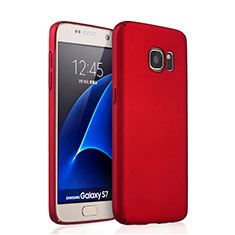 Hülle Kunststoff Schutzhülle Matt für Samsung Galaxy S7 G930F G930FD Rot