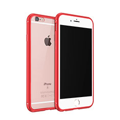 Hülle Luxus Aluminium Metall Rahmen für Apple iPhone 6S Rot