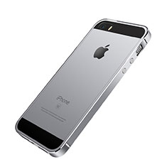 Hülle Luxus Aluminium Metall Rahmen für Apple iPhone SE Grau
