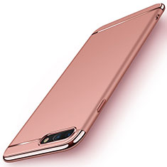Hülle Luxus Metall Rahmen und Kunststoff F01 für Apple iPhone 8 Plus Rosegold
