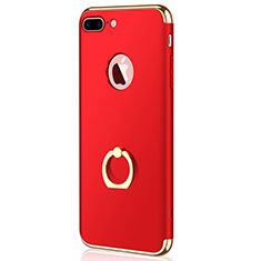 Hülle Luxus Metall Rahmen und Kunststoff F04 für Apple iPhone 8 Plus Rot