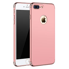 Hülle Luxus Metall Rahmen und Kunststoff F05 für Apple iPhone 8 Plus Rosegold