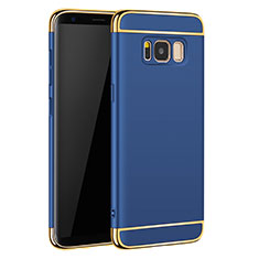 Hülle Luxus Metall Rahmen und Kunststoff für Samsung Galaxy S8 Plus Blau