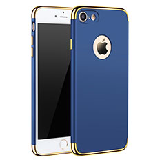 Hülle Luxus Metall Rahmen und Kunststoff M01 für Apple iPhone SE (2020) Blau