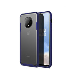 Hülle Ultra Dünn Schutzhülle Tasche Durchsichtig Transparent Matt für OnePlus 7T Blau