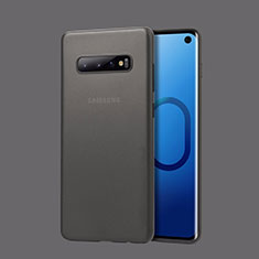 Hülle Ultra Dünn Schutzhülle Tasche Durchsichtig Transparent Matt für Samsung Galaxy S10 5G Grau