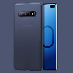 Hülle Ultra Dünn Schutzhülle Tasche Durchsichtig Transparent Matt für Samsung Galaxy S10 Plus Blau