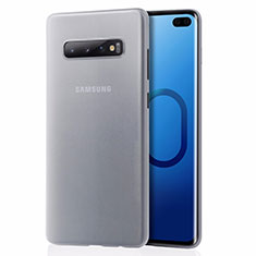 Hülle Ultra Dünn Schutzhülle Tasche Durchsichtig Transparent Matt für Samsung Galaxy S10 Plus Weiß
