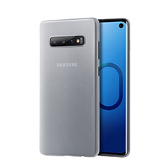 Hülle Ultra Dünn Schutzhülle Tasche Durchsichtig Transparent Matt für Samsung Galaxy S10 Weiß
