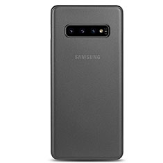 Hülle Ultra Dünn Schutzhülle Tasche Durchsichtig Transparent Matt P01 für Samsung Galaxy S10 5G Grau