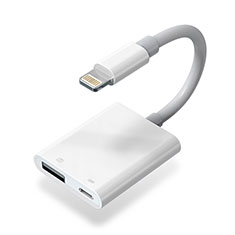 Kabel Lightning auf USB OTG H01 für Apple iPhone 12 Weiß