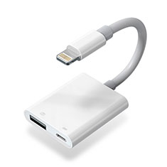 Kabel Lightning auf USB OTG H01 für Apple iPhone 14 Pro Weiß