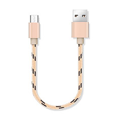 Kabel Micro USB Android Universal 25cm S05 Gold