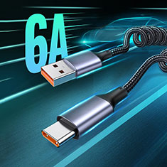 Kabel Type-C Android Universal 6A H02 für Oneplus Ace 3 5G Schwarz