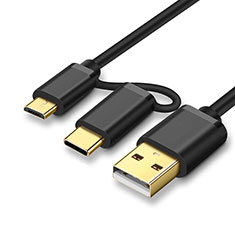 Kabel Type-C und Mrico USB Android Universal T01 für Huawei Honor WaterPlay 10.1 HDN-W09 Schwarz