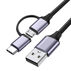 Kabel Type-C und Mrico USB Android Universal T03 für Sony Xperia XZ3 Schwarz