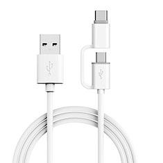Kabel Type-C und Mrico USB Android Universal T04 für Oneplus 7 Weiß