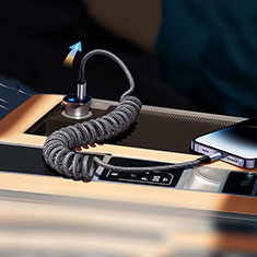 Kabel Type-C USB-C auf Lightning USB H02 für Huawei MateBook HZ-W09 Dunkelgrau