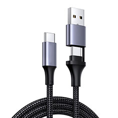 Kabel Type-C USB-C auf Type-C USB-C 100W H01 für Apple iPad Air 5 10.9 (2022) Dunkelgrau