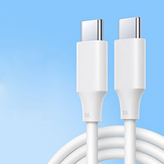 Kabel Type-C USB-C auf Type-C USB-C 100W H04 für Apple iPad Pro 12.9 (2022) Weiß