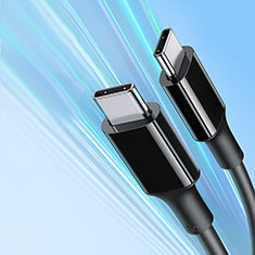 Kabel Type-C USB-C auf Type-C USB-C 100W H05 für Huawei Honor MagicBook 15 Schwarz