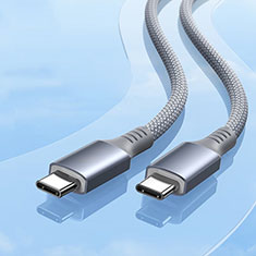 Kabel Type-C USB-C auf Type-C USB-C 100W H06 für Samsung Galaxy Book Flex 13.3 NP930QCG Dunkelgrau