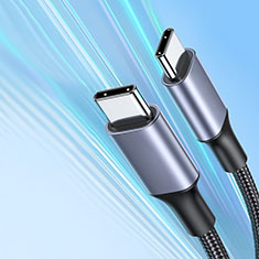Kabel Type-C USB-C auf Type-C USB-C 60W für Apple iPad Pro 11 (2021) Dunkelgrau