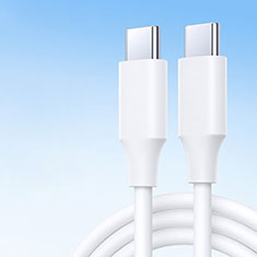 Kabel Type-C USB-C auf Type-C USB-C 60W H04 für Apple iPhone 15 Pro Max Weiß
