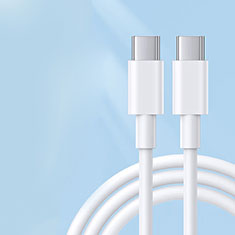 Kabel Type-C USB-C auf Type-C USB-C 6A für Apple iPad Air 5 10.9 (2022) Weiß