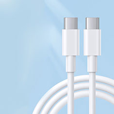 Kabel Type-C USB-C auf Type-C USB-C 6A für Huawei Matebook E 12 Weiß