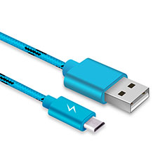 Kabel USB 2.0 Android Universal A03 für LG K61 Hellblau