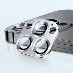 Kameraschutz Gehärtetes Glas Glasfolie Skins zum Aufkleben C09 Panzerglas für Apple iPhone 15 Pro Silber