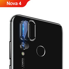 Kameraschutz Gehärtetes Glas Glasfolie Skins zum Aufkleben Panzerglas für Huawei Nova 4 Schwarz