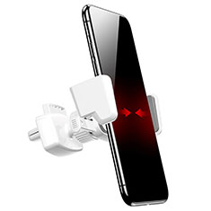 KFZ Halter Halterungung Lüftungs Auto Handy Halter Halterung Universal A05 für Apple iPhone SE3 2022 Weiß